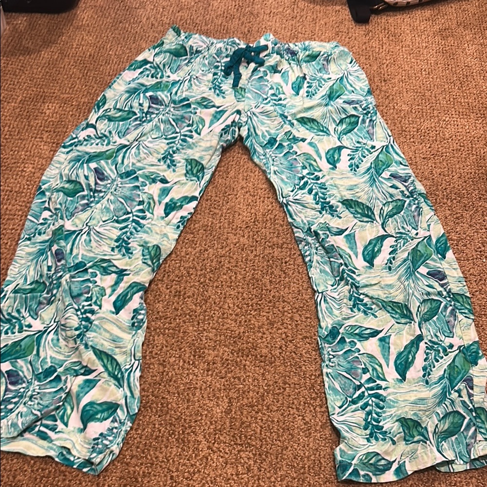 Sigrid Olsen Green Leaf Print Sleepwear